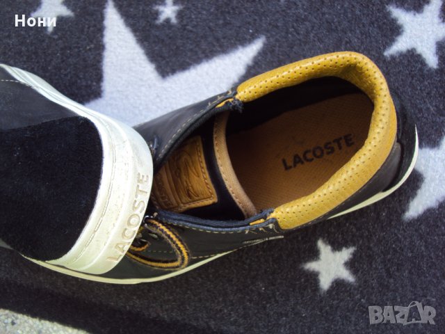 Сникърси LACOSTE Мъжки спортни обувки от естествена кожа , снимка 4 - Спортно елегантни обувки - 26642096