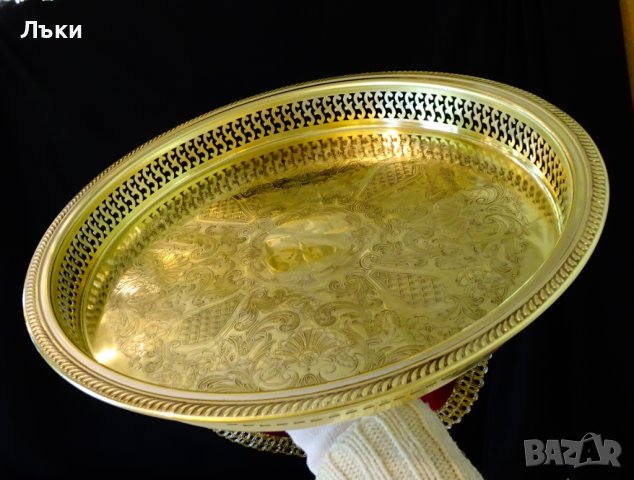 Канадски бронзов поднос Viking Plate,приказен барок , снимка 11 - Антикварни и старинни предмети - 39050987