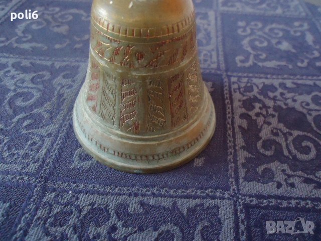 стара месингова камбана ,звънец за прислуга или др, снимка 4 - Антикварни и старинни предмети - 39240540