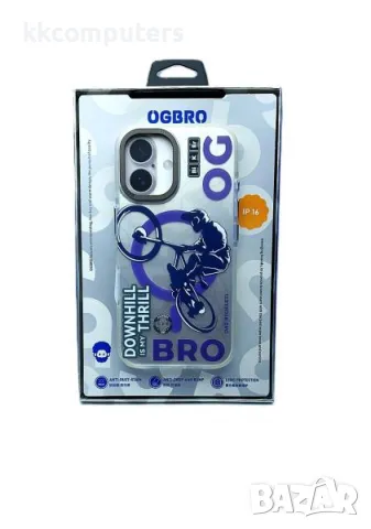 Калъф силикон OGBRO Xtreme Sports DownHill MagSafe за iPhone 16 6.1 + Протектор Баркод : 3131562