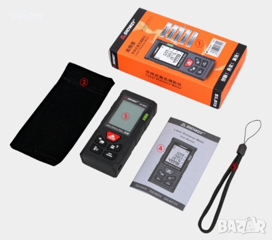 Рулетка ролетка електронна дигитална лазерна далекомер 50м, снимка 6 - Измервателни инструменти - 43442524