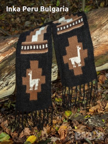  Перуански ръчно плетен шал модел Пуно от вълна на алпака различни цветове , снимка 4 - Шалове - 43029438