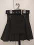 Плисирана пола, с висящ джоб - чантичка и колани, снимка 1 - Поли - 37785067
