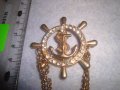 ПОЗЛАТЕНА МОРСКА КАПИТАНСКА ЗНАЧКА КОТВА НАКИТ БРОШКА с ФАСЕТИРАНИ КРИСТАЛИ 27955, снимка 4