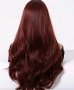 60 см Перука в червено бордо с бретон , снимка 2