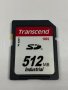 Transcend 512MB SD карта, SLC режим, Wide Temp, снимка 1 - Твърди дискове - 43880102