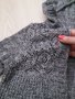 Тънка сиво-сребриста жилетка в рехава плетка  с качулка размер ХХС/ХС, снимка 3