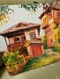 Прекрасна Картина с Пейзаж от Български Етно Къщи / Домашен Уют в Цветове !, снимка 3