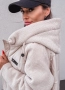 Дамско кремаво по-дълго яке, изработено  от комбиниран материал , снимка 7
