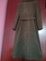 елегантно дълго масленозелено палто, снимка 4