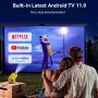 Мини проектор, Android TV 11.0, Преносим с Wifi и Bluetooth 5.2, 1080Р, снимка 7