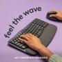 Нова Безжична ергономична клавиатура Logitech Wave Keys с омекотена опора, снимка 2