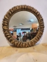 Кръгло декоративно огледало с орнаменти от полирезин, снимка 2