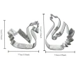 2 бр лебед лебеди метална форма резец за тесто фондан сладки бисквитки, снимка 3