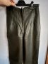 Маслено зелен кожен панталон , снимка 6