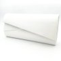 Официална Дамска Чанта Клъч Тип Плик Кожена В Бяло, снимка 2