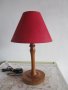 Настолна лампа със стойка от стругован бук-1, снимка 1 - Настолни лампи - 44045165