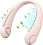 USB акумулаторен висящ вентилатор за врат, розов, снимка 1