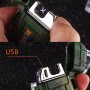 Водоустойчива ветроустойчива електронна запалка ток плазмена запалка волтова дъга USB Тесла подарък, снимка 3