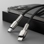 Кабел Type-C lightning BASEUS iPhone, 5A, 20W, 2m, Fast charge – черен, снимка 1 - USB кабели - 32942342