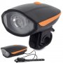 3000053363  Режими на осветление на лампатПредна LED светлина за велосипед със звуков сигнал клаксон, снимка 1 - Велосипеди - 36664146