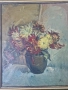 Маслен натюрморт "Хризантеми"-Худ. Делчо Станев , снимка 1