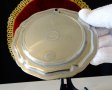 Чиния от калай със сорт лози,маркирана. , снимка 2