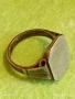 Винтидж сребърен пръстен масивен тип сигнет Английски стил 51798, снимка 9