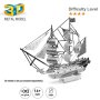3D лазерно изрязан металeн пъзел Black Pearl Pirate Ship - Направи си сам., снимка 2