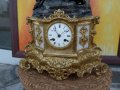 Рядък Каминен Часовник Бронз/Мрамор/Франция/ЛУИ 16/.0к.1850, снимка 2