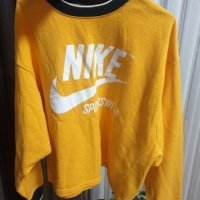 Nike Sportswear дамска жълта блуза овърсайз номер л м, снимка 4 - Блузи с дълъг ръкав и пуловери - 39571444