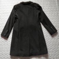 H&M оригинално дамско черно вълнено палто, снимка 3 - Палта, манта - 27943331