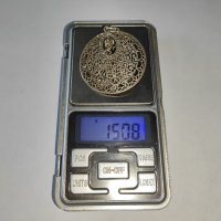 Сребърна верижка с медальон 925, снимка 1 - Колиета, медальони, синджири - 43086540