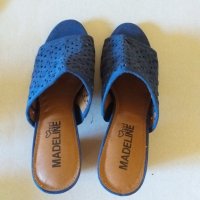 Дам.сандали/чехли-"Madeline"/изк.велур/-№39-цвят-сини. Закупени от Италия., снимка 9 - Сандали - 26229949