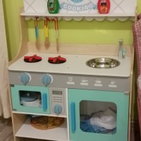 Детска дървена кухня! Нова!, снимка 2 - Мебели за детската стая - 44021030