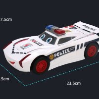 Полицейска кола робот с цветни светлини и музика, снимка 1 - Коли, камиони, мотори, писти - 44042107