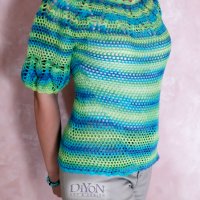 Ръчно плетена дамска блуза на една кука, снимка 1 - Корсети, бюстиета, топове - 32610663