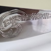 Старинен нож за риба със сребърна дръжка, снимка 9 - Антикварни и старинни предмети - 43659851