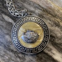 Гръцки медальон , снимка 2 - Колиета, медальони, синджири - 43016043
