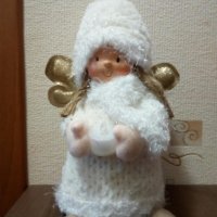 Уникално пухкаво бяло Коледно ангелче.Светещо., снимка 14 - Декорация за дома - 38515725