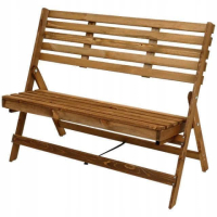 Дървена ,сгъваема , здрава пейка  подходяща за градина , веранда или тераса , снимка 5 - Градински мебели, декорация  - 44882276