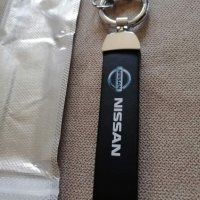 Качествен кожен ключодържател с лого на Нисан Nissan за кола автомобил джип ван бус, снимка 1 - Аксесоари и консумативи - 32841144