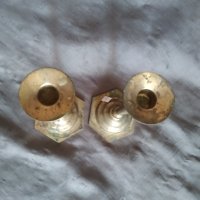 два бронзови свещника, снимка 3 - Антикварни и старинни предмети - 32507470