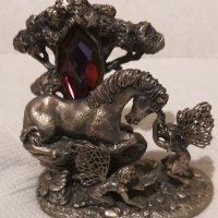 Стара красива метална скулптура- Подарък на магическата сила - Англия, снимка 6 - Антикварни и старинни предмети - 27615651