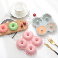 4 Големи понички донът донъти Donut силиконов молд форма декорация торта фондан шоколад и др., снимка 1 - Форми - 32781036