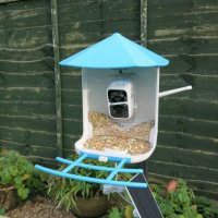 Хранилка за птици Kidken с WiFi камера, със соларен панел, синя, снимка 10 - За птици - 44047785