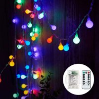 Нови Цветни Светлини за декорация Лампички Украса 60 LED на батерия 7 метра, снимка 1 - Декорация за дома - 39493822
