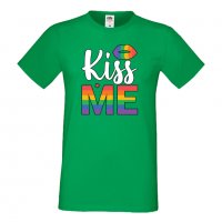  Мъжка тениска Kiss Me multicolor Прайд,Празник.Повод,Изненада, снимка 5 - Тениски - 37102936
