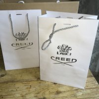 Празна бутикова подаръчна торба Creed - бяла 31x21cm торбичка, снимка 3 - Чанти - 34662623