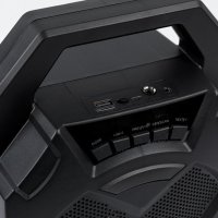 Караоке Bluetooth високоговорител Тонколона,  преносима с микрофон и LED 10W 20.5x11.5x30.5cm, снимка 4 - Тонколони - 43425785